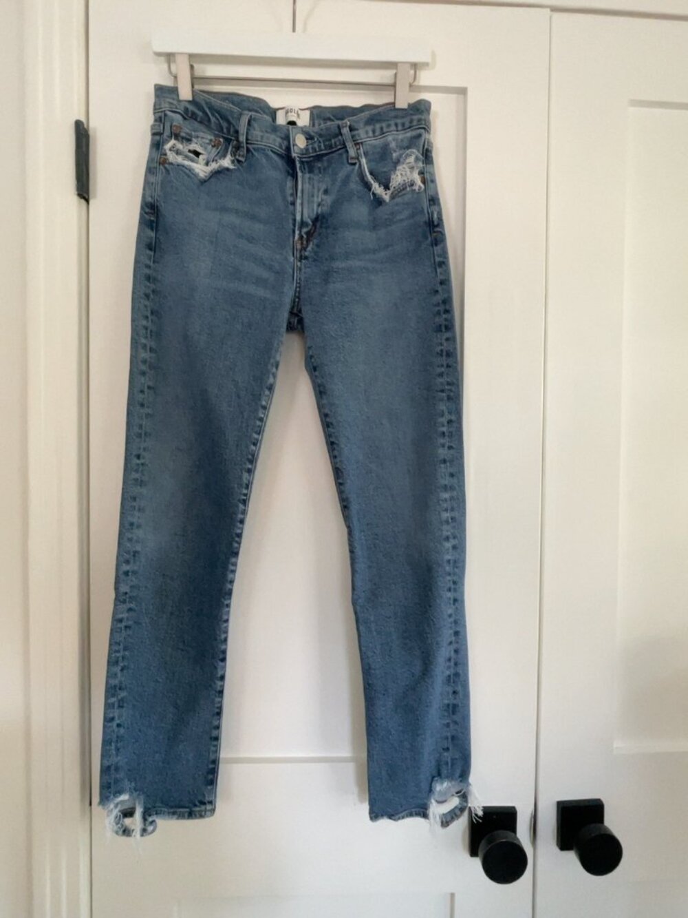 AGOLDE Toni Distressed Cropped Straight Jeans Size 29